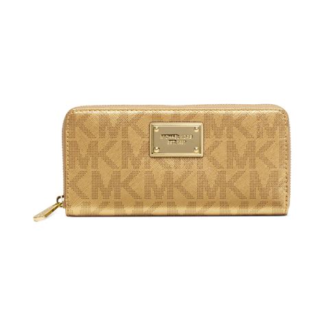 michael kors continental logo wallet|michael kors monogram zip wallet.